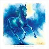 Aeffner, Thomas - Mystic Horse - Kunstdruck Artprint Gemälde blaue Pferde - Grösse 70x70 cm