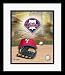 Philadelphia Phillies MLB Team Logo and Baseball Cap Collage Framed 8 x 10 Photograph