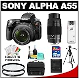 Sony Alpha A55 SLTA55VL 16.2 MP Translucent Mirror Technology Digital SLR C ....