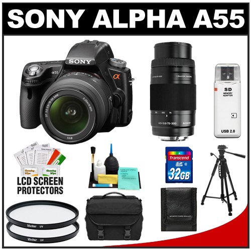 Sony Alpha A55 SLTA55VL 16.2 MP Translucent Mirror