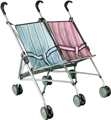 fisher price chairs:Mommy & Me Twin Doll Stroller for 1 Boy Doll and 1 Girl Doll
