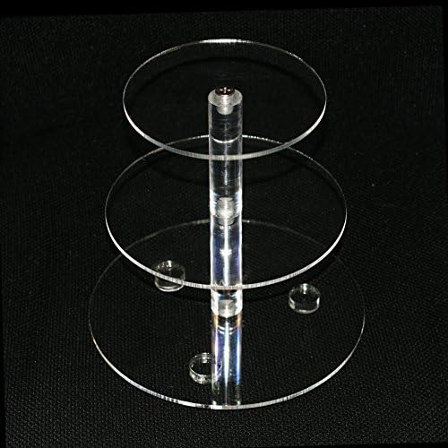 Banyan 3 Tier Round Acrylic Cupcake Maypole Stand Display