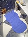 Douche Comfort Absorbing Bathriib Mat Big Foot 90x40cms - Blue