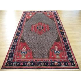 5'2 x 10'0 Brown Persian Hand Knotted Wool Koliaei Runner Rug