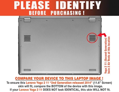 Decalrus - Lenovo Yoga 2 "2" 11 with 11.6" screen Full Body BLUE Texture Brushed Aluminum skin skins decal for case cover wrap BAYoga2TWO11Blue