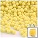 The Crafts Outlet 100-Piece Multi Purpose Pom Poms, Acrylic, 7mm/0.28-inch, Round, Sun Yellow
