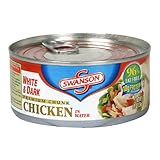 Swanson Premium Chunk Chicken in Water, White and Dark Meat, 9.75-Ounce Cans (Pack of 12)