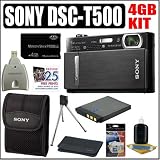 cheap Sony Cybershot DSC-T500 10.1MP Digital Camera + 4GB Deluxe Accessory Kit