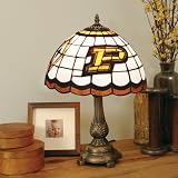 Purdue Boilermakers Desk Lamp - Tiffany Style NCAA College Athletics Fan Shop Sports Team Merchandise