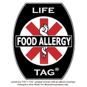 Food Allergy Medical ID Tags 5-pack