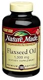 Nature Made Flaxseed Oil Softgels, 1000 mg, 180-Count Bottles (Pack of 2)
