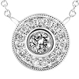 14k White Gold 1/3ct Round Diamond Pendant (HI/I1)