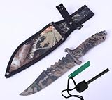 Yes4All H153B Hunting Survival Tactial Knife + Nylon Sheath and Fire Starter - ²H1MUZ