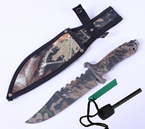 Yes4All H153B Hunting Survival Tactial Knife + Nylon Sheath and Fire Starter - ²H1MUZ Yes4All H153B Hunting Survival Tactial Knife + Nylon Sheath and Fire Starter - ²H1MUZ