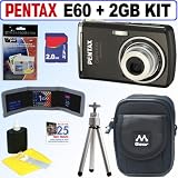 cheap Pentax Optio E60 10.1MP Digital Camera + 2GB Accessory Kit