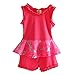 LittleSpring Little Girls' Short Set Sleeveless Summer