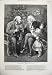 1873 Old Men Drinking Little Girl Doll Christmas Art