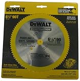 DeWalt DW9153 6-1/2-Inch 90 Tooth Paneling and Vinyl Cutting Saw Blade with 5/8-Inch Arbor