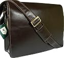 New Visconti mocha brown leather briefcase messenger man bag 18548