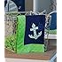 Anchor Out To Sea Embroidered Minky Dot Blanket