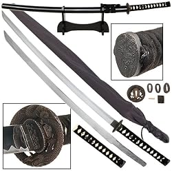 Full Tang Samurai Katana Sword with Ornate Dragon Guard