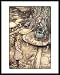 Alice in Wonderland (Advice From a Caterpillar) Black Wood-Mounted Art Poster Print - 11