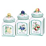 Villeroy and Boch French Garden Charm Canisters, Set of 3