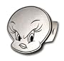 Tweety Head Brushed Aluminum Hitch Plug