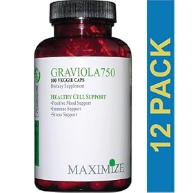 Graviola 750, Maximize, Maximum International, 100 Veggie Caps, 12 bottles