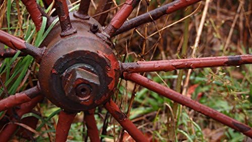 Vintage Rustic Red Wagon Wheel