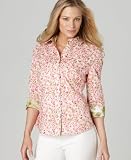 Jones New York Signature Shirt, Floral Print Contrast Cuff