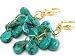 2 Inch Genuine Turquoise Hanging Earring Drops
