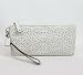 Coach Limited Edition Madison Perforated Laser Leather Clutch Evening Bag Purse Parchment - Coach 45437WHT