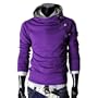 TheLees Herren Stilvoll Luxus Schnalle Haube T-Shirts schlanke Pullover