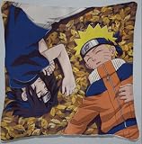 Decorative Japanese Anime Throw Pillow Covers Cushion Covers Pillowcase Naruto Sasuke, 16x16 Double-sided Design