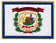 West Virginia State Flag Embroidered Patch Iron-On WV Emblem