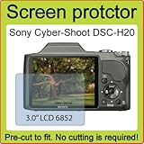 Sony DSC-H20 Exact fit, premium Clear LCD Screen Protector, no cutting is n ....