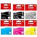 Set of 6 boxed original genuine Canon ink cartridges (includes grey) for Pixma MG6120 MG6150 MG6220 MG6250 MG8120 MG8150 MG8220 MG8250 printers