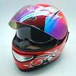 Motorcycle Street Bike Dual Lens/Double Shields Full Face Helmet Red