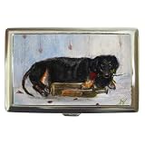 Limited Edition Violano Cigarette Money Case Dachshund Love Art