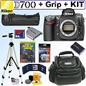 Nikon D700 12.1MP Digital SLR Camera (Body) + Nikon MB-D10 Multi Power Battery Pack + 8GB Deluxe Accessory Kit