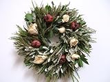 Peonies and Pomegranates Dried and Preserved Floral Wreath (19 inch)