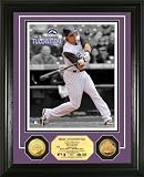 MLB Colorado Rockies Troy Tulowitzki "Two-Tone" 24KT Gold Coin Photo Mint