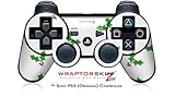 Sony PS3 Controller Skin Christmas Holly Leaves on White