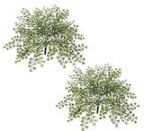 TWO 24" Artificial Maiden Hair Fern Plants Greenery Bushes_Green