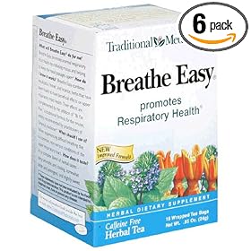 Traditional Medicinals Breathe Easy, 16-Count Boxes (Pack of 6)