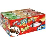 Pringles Potato Crisps, Variety Pack of Original, Sour Cream & Onion and Cheddar Cheese, 18-Count Boxes (Pack of 4)