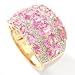  : 14K GOLD PINK SAPPHIRE DIAMOND RING