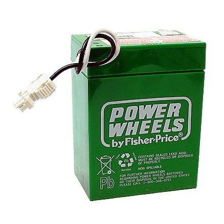 Power Wheels 6 Volt Battery for Systems Using One Green Battery