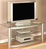 Powell Matte Silver Plasma Stand